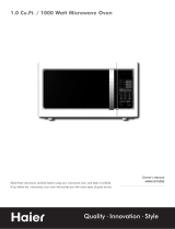 Haier MWM10100SS - 1.0 cu. Ft. 1000W Microwave Oven Owner's manual