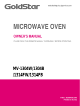 LG MV-1304W Owner's manual