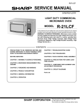 Sharp R-21LCF - Oven Microwave 1000 W Owner's manual