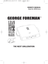 George Foreman GRP99B Owner's manual