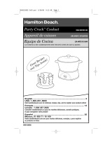 Hamilton Beach Party Crock Owner's manual