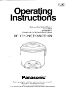 Panasonic SR-TE18N Owner's manual