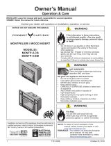 Hearth and Home Technologies VERMONT CASTINGS MONTP-II-CB Owner's manual