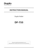 Duplo DF-755 User manual