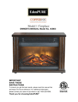 EdenPURE Infrared Fireplace A5903 User manual