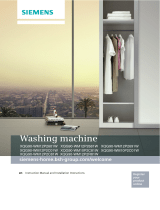 Siemens WM12P2601W/01 User manual
