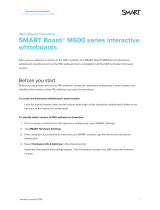 SMART Technologies Board M600 and M600V Operating instructions