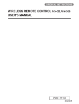 Mitsubishi Heavy Industries RCN-EK2B User manual