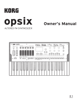 Korg opsix Owner's manual