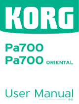 Korg PA700 User manual