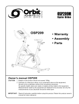 Orbit OSP209M Kinetic Hybrid Spin Bike Owner's manual