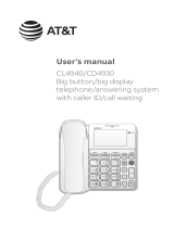 AT and T Big Button & Big Display Telephone [CL4940, CD4930] User manual