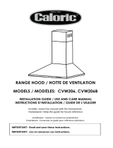 Caloric CVW102-30SS Owner's manual