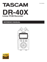Tascam DR-40X Reference guide