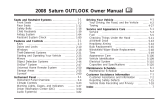 Saturn Outlook 2008 Owner's manual