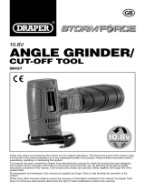 Draper Storm Force 10.8V Angle Grinder/Cut-Off Tool, 76mm Operating instructions