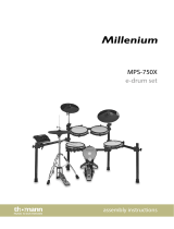 Mil­lenium MPS-750X E-Drum Mesh Set Assembly Instructions