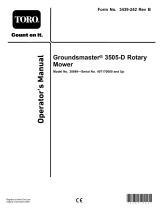 Toro Groundsmaster 3505-D Rotary Mower User manual