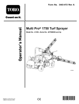 Toro Multi Pro 1750 Turf Sprayer User manual