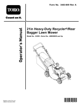 Toro 21in Heavy-Duty Recycler/Rear Bagger Lawn Mower User manual