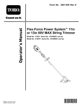 Toro Flex-Force Power System 60V MAX Axial Blower and String Trimmer Combo User manual