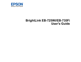 Epson BrightLink Projector EB-725Wi/EB-735Fi User manual
