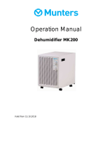 Munters mk200 eng Owner's manual