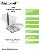 Amazboost Amazboost Cell Phone Signal Booster Kit,All U.S. Carriers -Verizon,AT&T, T-Mobile, Sprint, U. S. Cellular-Cell Phone Booster Max 2,500 sq ft,Cell Signal Amplifier FCC Approved, 4g s2 User manual