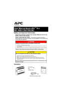 APC Back-UPS Pro BR 1000/1350/1500 MS User manual