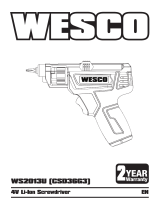Wesco WESCO Cordless Screwdriver, Electric Screwdriver 4V Max 1.5Ah Rechargable Battery, 12 Pcs Screwdriver Bits, Front LED, Mini Screw Guns, Multifunctional Tools/WS2013U User manual
