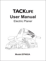 TACKLIFE Planer, TACKLIFE Power Hand Planer, 7.5-Amp 900W 14500Rpm 3-1/4-Inch, User manual