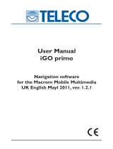 Teleco M-DVD5566 TRUCK: SOFTWARE NAVIGAZIONE iGo Primo per SISTEMA MULTIMEDIA User manual