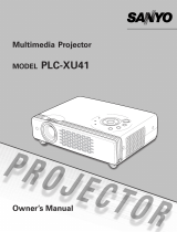 Sanyo PLC XU41 - XGA LCD Projector User manual
