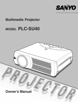 Sanyo SU40 - PLC SVGA LCD Projector User manual