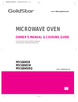 Goldstar MV1604SB Owner's Manual & Cooking Manual