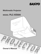 Sanyo PLC-XE50A Owner's manual