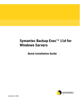 Symantec BACKUP EXEC 11D User manual
