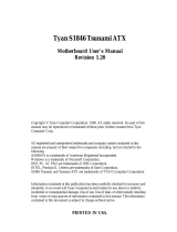 Tyan Tsunami ATX S1846S User manual