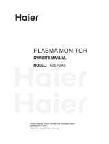 Haier 42EP24S - 42" Plasma TV Owner's manual