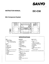 Sanyo DC-C30 User manual