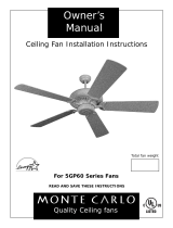 Monte Carlo Fan Company 5GP60 Series Owner's manual