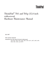 Lenovo THINKPAD T61 Hardware Maintenance Manual