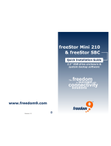 Freedom9 freeStor Mini 210 Quick Installation Manual