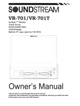 Soundstream VR-701T Owner's manual
