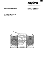 Sanyo MCD-S665F User manual