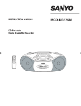 Sanyo MCD-UB575M User manual