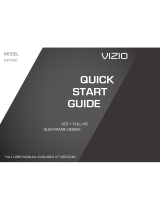 Vizio E320-A0 Quick start guide