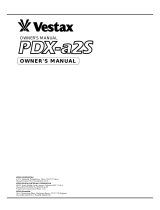 Vestax PDX-a2S Owner's manual