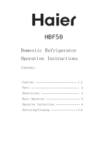 Haier HBF50 Operation Instructions Manual