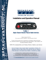 Broadcast Tools ProMix-1 Owner's manual